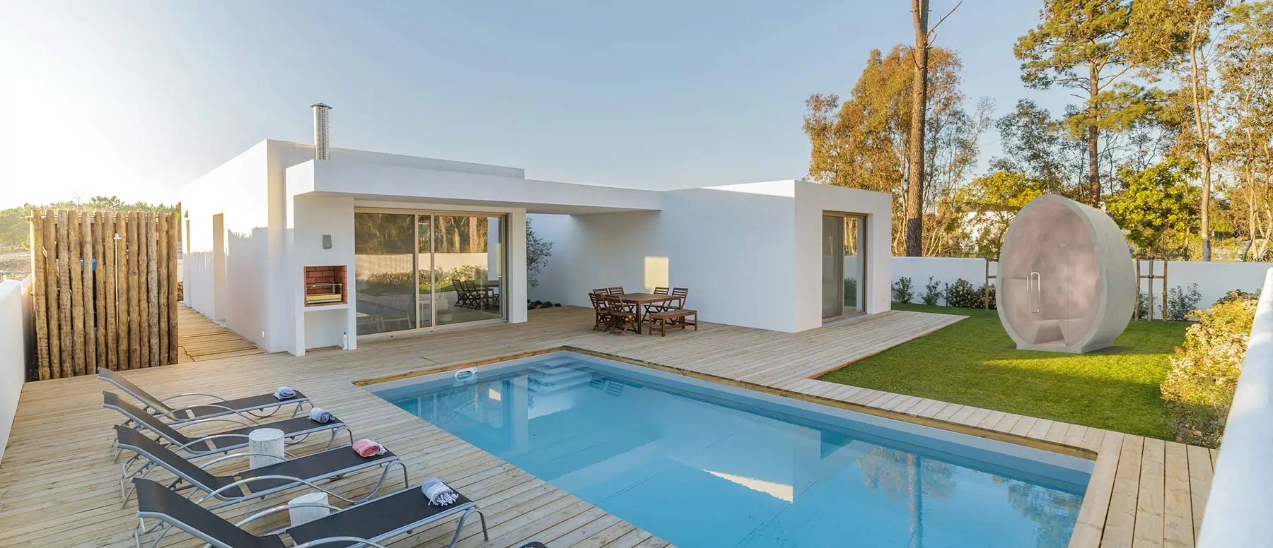 poolhouse with Sea Climate cabin EGG Poolhouse-EGG Inhalationskabine, Sauna, Dampfbad für Außen