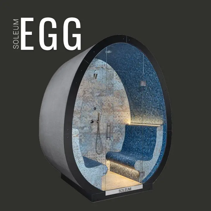 Outdoor SPA Sea Climate cabin EGG 2 Premium Dampfbad SOLEUM EGG
