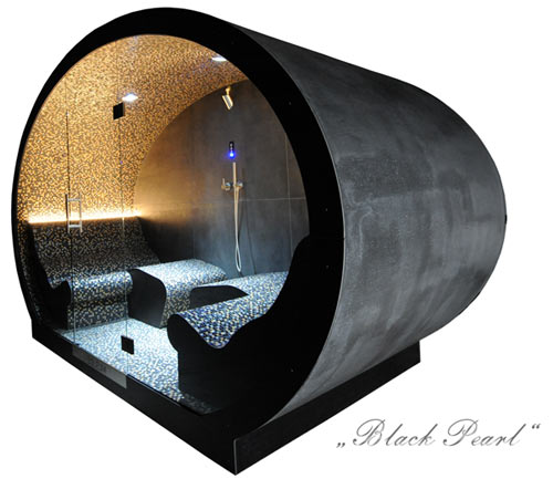 Cabina de clima marino Soleum para villas de lujo Soleum-Ellipse-Black-Pearl