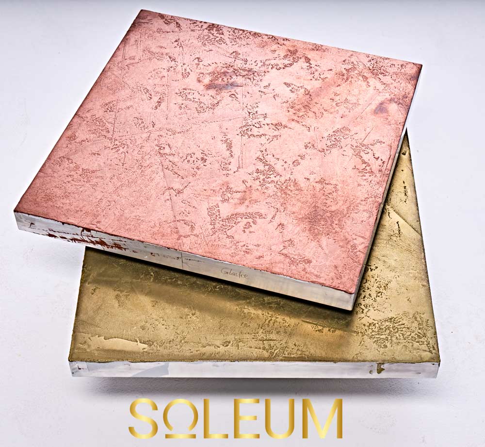 Ručno izrađena presvlaka od pravog metala, bakra i zlata
