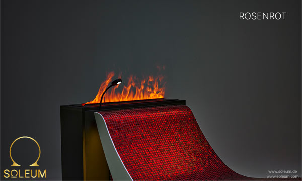 Vyhřívaná lehátka 21 SOLEUM-Waermeliege-ROSERED-Feuerwasser