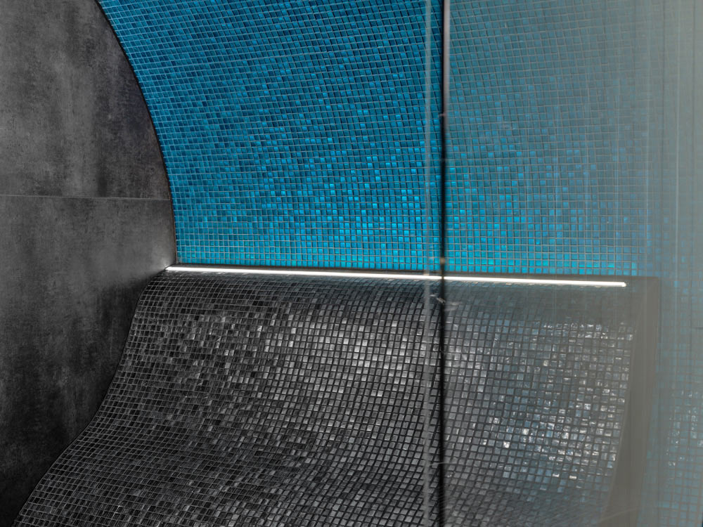 Luxus Außendampfbad SOLEUM ELLIPSE mit SICIS Glasmosaic