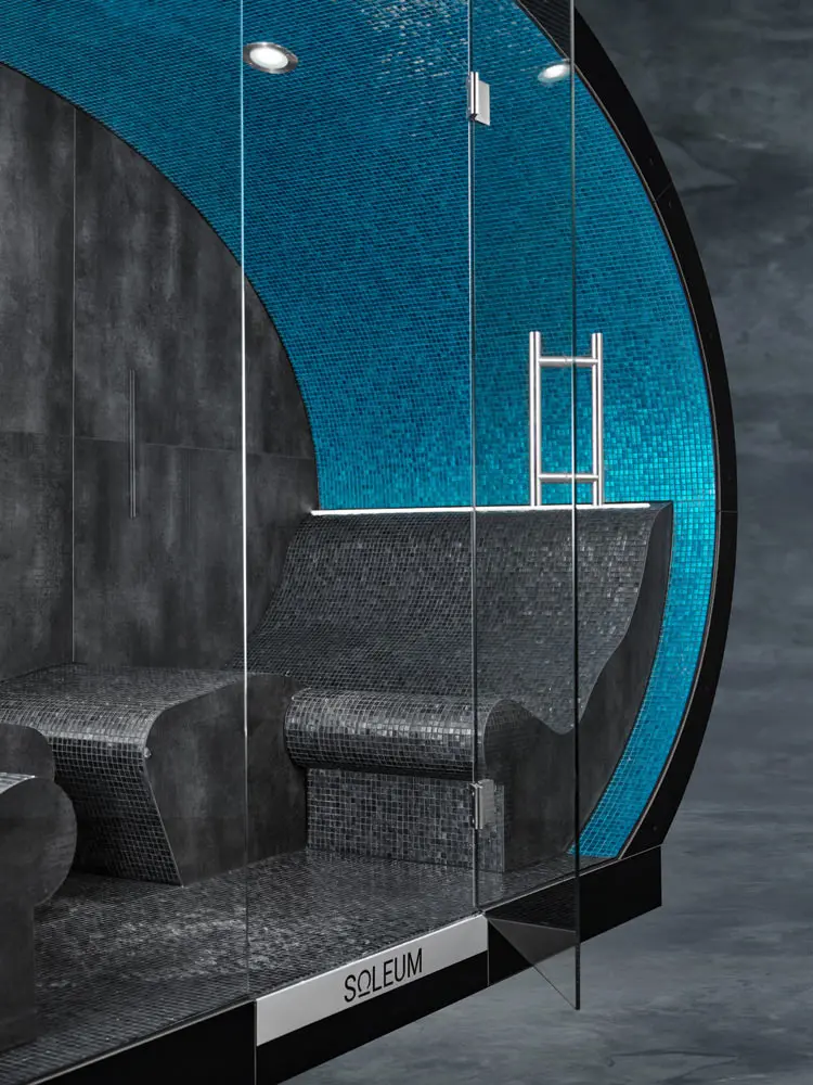 Outdoor-Steam-SPA-ELLIPSE_4_Sicis_Mosaik_1 Luxury Outdoor SPA SOLEUM ELLIPSE with SICIS Glasmosaic