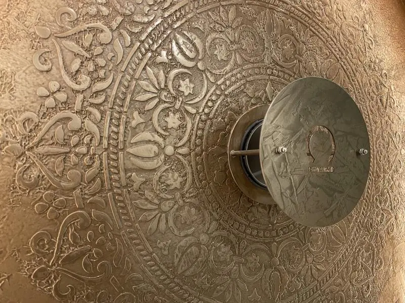 SOLEUM-SPA-EGG-001 Bronze coating and outlet for dry salt (halotherapy cabin)