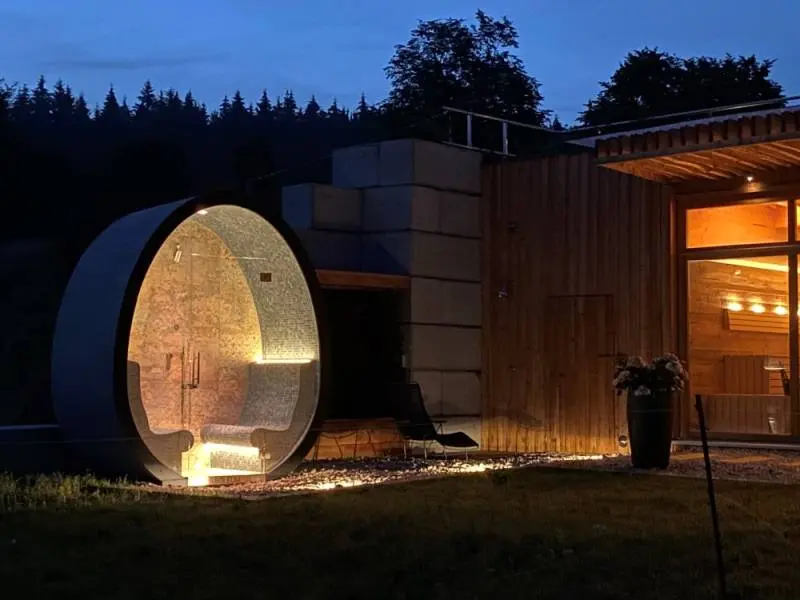 Bain de vapeur design pour l'extérieur 8 Dampfsauna EGG für den Außenbereich