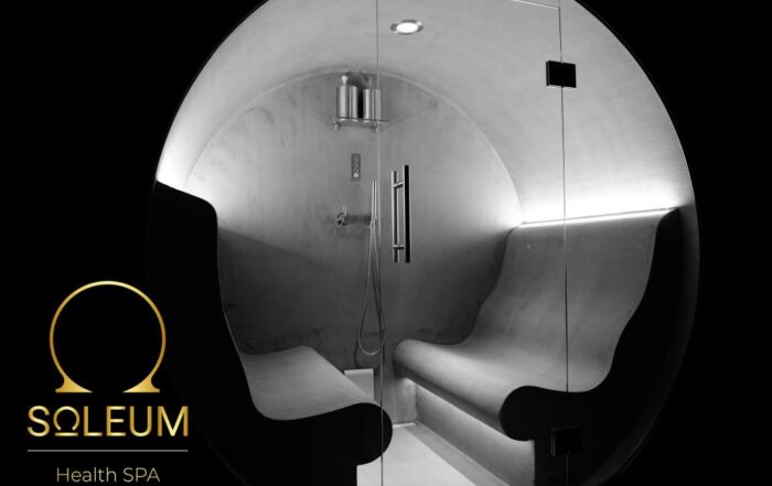 Baño de vapor al aire libre OMEGA 10 Soleum-Health-SPA-OMEGA_Mikrozementbeschichtung