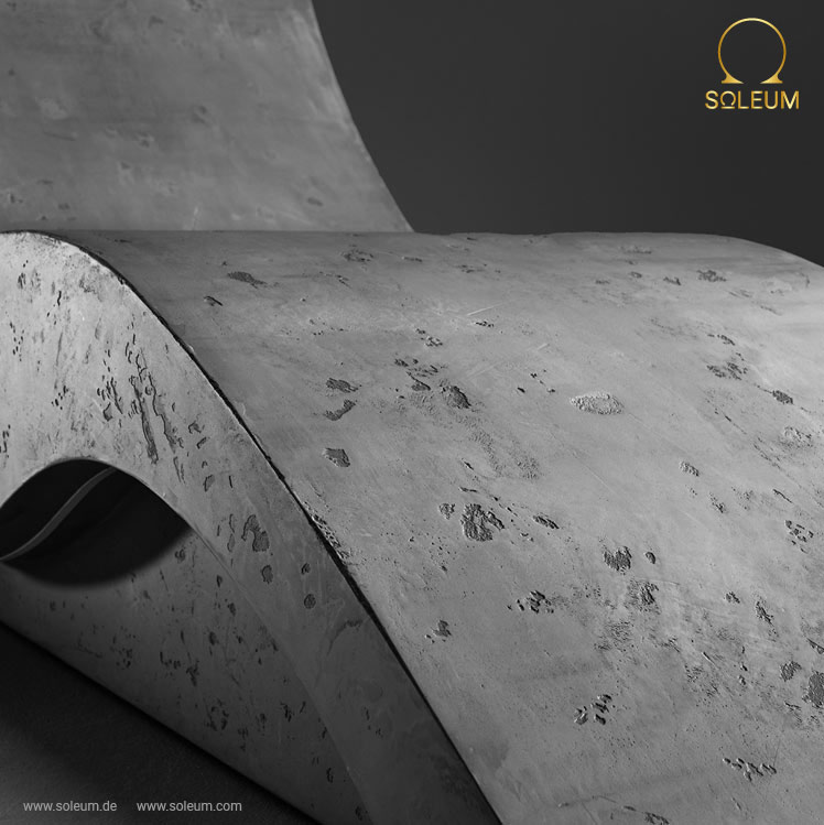 Tumbona calefactable SPA LOVT - aspecto hormigón