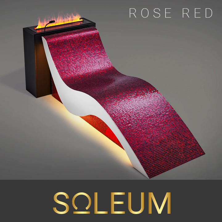 Tumbona de bienestar calefactable ROSE-RED 4 Heated lounger ROSE RED from SOLEUM