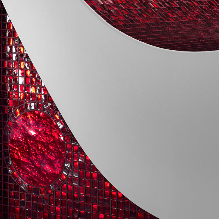 Tumbona calefactable RED ROSE SICIS diseño de cristal