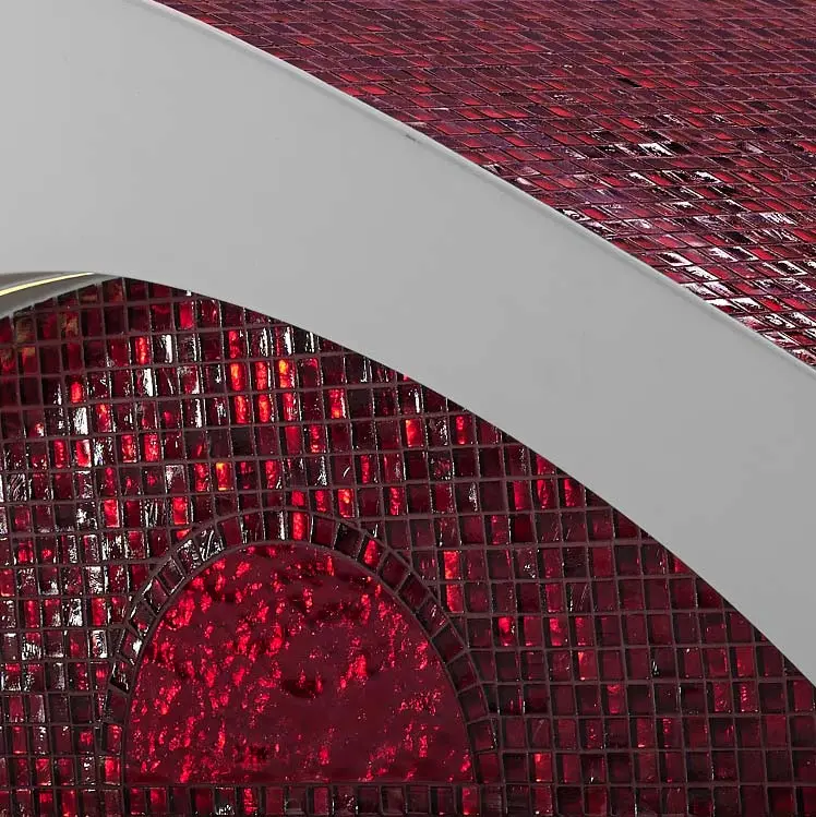 Grijana wellness ležaljka ROSE-RED 14 Dizajn stakla - zanatska izrada