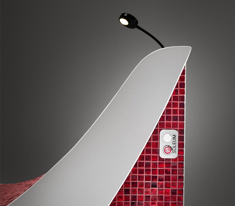 Wärmeliege-RED-ROSE-Leselampe Možnost lampičky na čtení pro vyhřívané lehátko SNOW WHITE