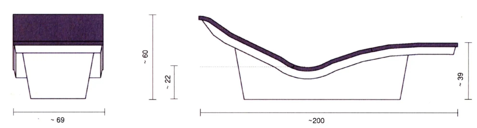 Wellnessliege-SPALOUNGE-Lounger-two-plus Lounger TWO PLUS