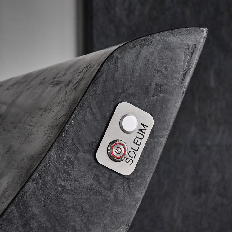 beheizte-Betonliege-MYTHOS-Steuerung Lámpara de lectura opcional para la tumbona térmica