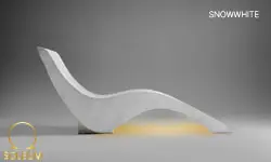 Chaises longues chauffantes 45 bain de soleil chauffant en pierre bain de soleil chauffant en béton SNOW-WHITE