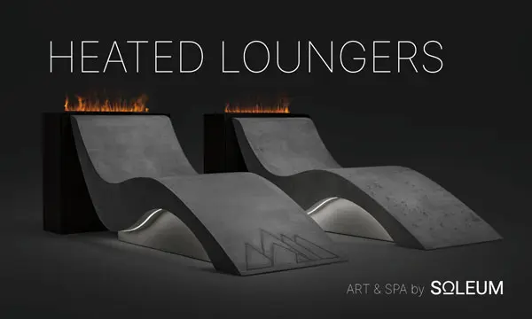 Chaises longues chauffantes 6 heated loungers