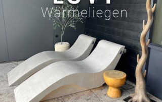 Heated loungers in concrete look 11 Wärmeliegen in Betonoptik LOVT