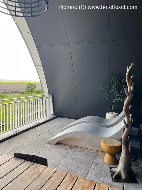 Wärmeliegen in Betonoptik LOVT-Hotel Texel NL