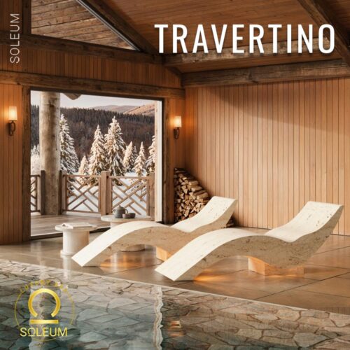 Heated natural stone Lounge TRAVERTINO
