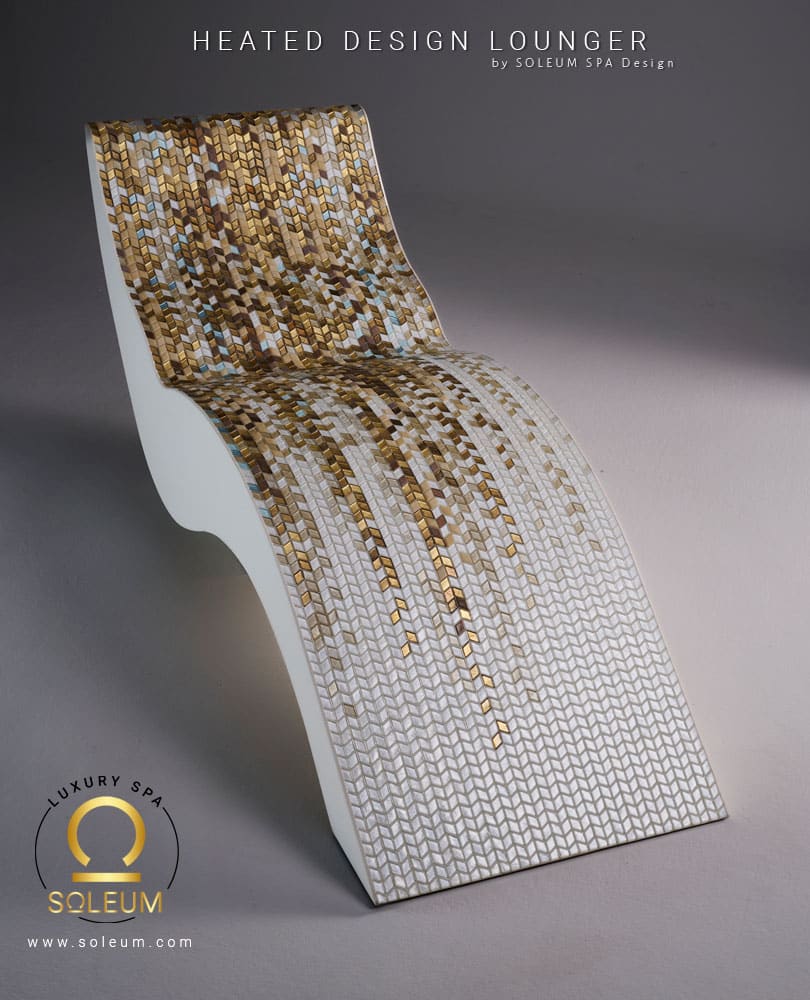 SICIS-Heated-Design-Lounger-SALICE_1 SICIS heated lounger by SOLEUM with SALICE GOLD mosaic
