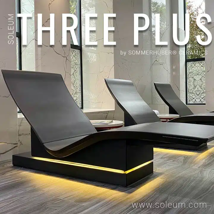 Heated SPA lounger THREE Plus 1 SOLEUM Three PLUS Lounger with SOMMERHUBER Ceramics
