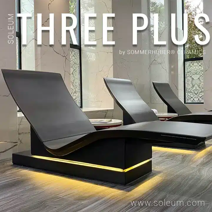 SOLEUM Three PLUS Lounger with SOMMERHUBER Ceramics
