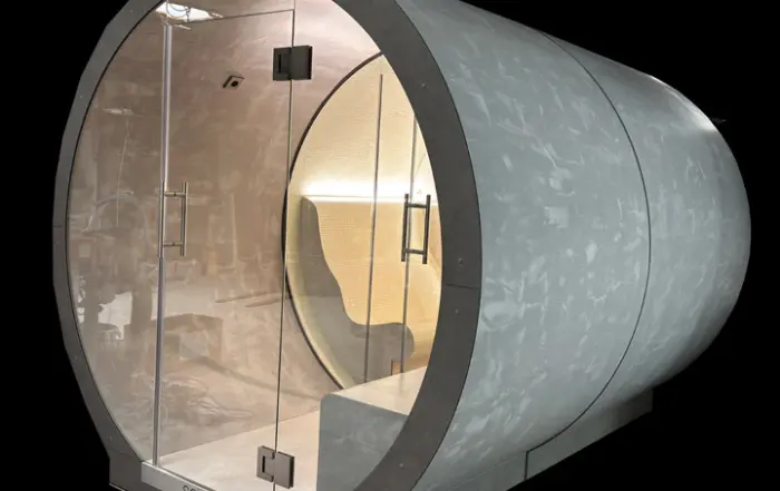 OMEGA outdoor steam bath with TUBE stem