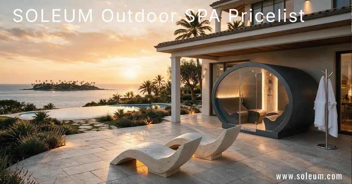 Outdoor Steam Spa Cabin Price | SOLEUM Ellipse – Austrian Luxury Export Outdoor Steam Spa Cabin Price